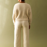 Organic Cotton Knit Sweater Pant | petite