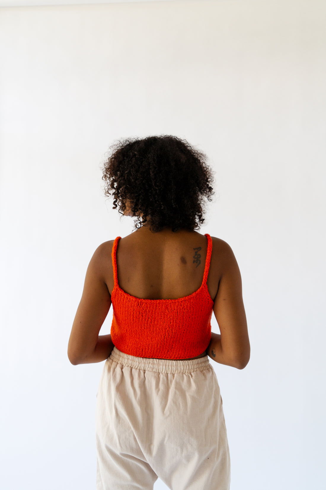 HAND KNIT CROP TANK