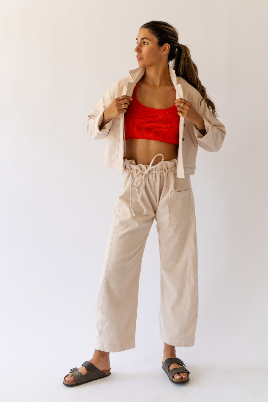 HAND KNIT CROP TANK