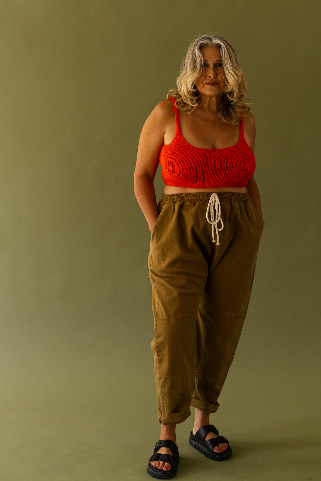 HAND KNIT CROP TANK