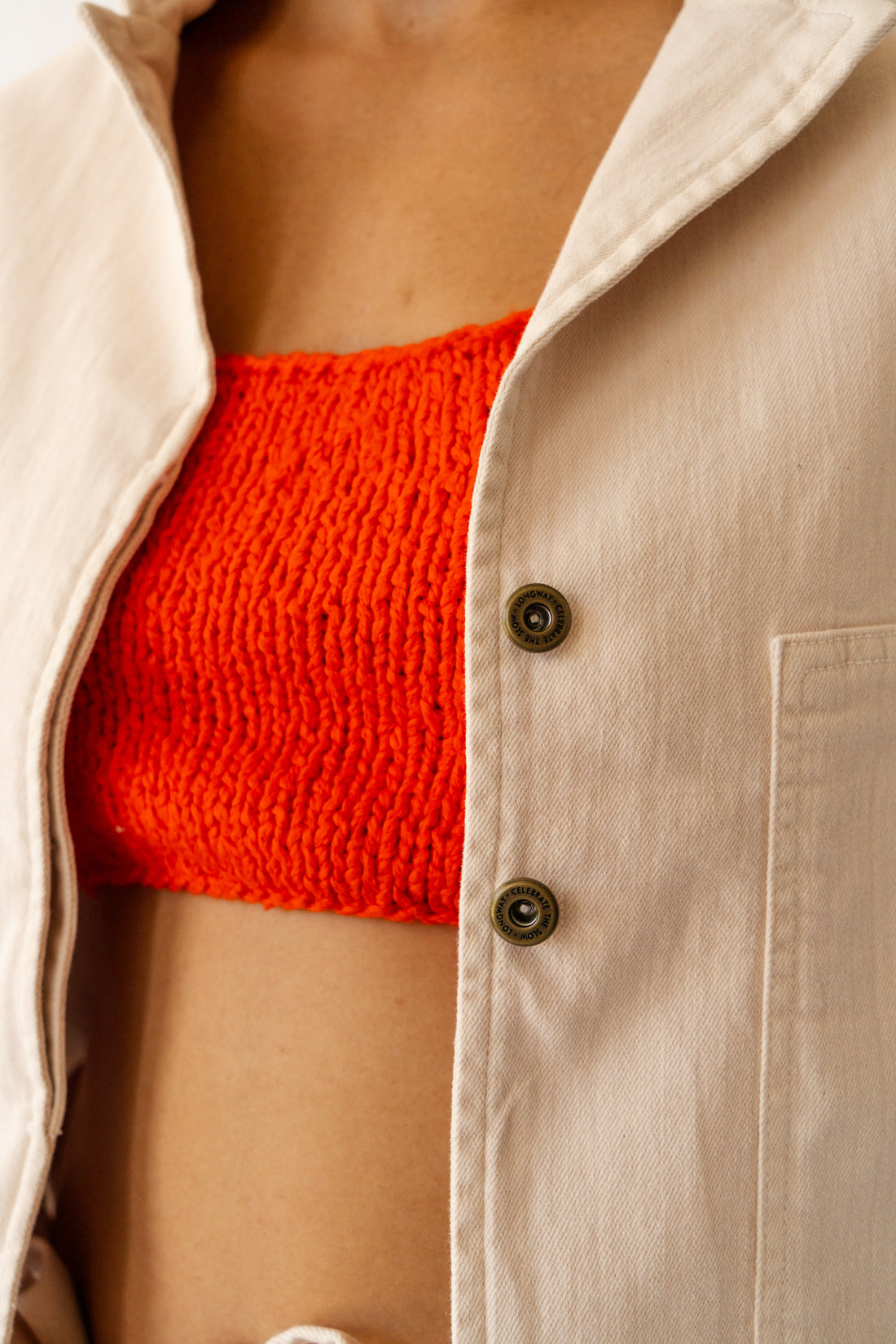 HAND KNIT CROP TANK