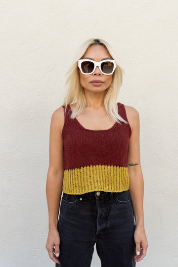 loose weave sweater tank