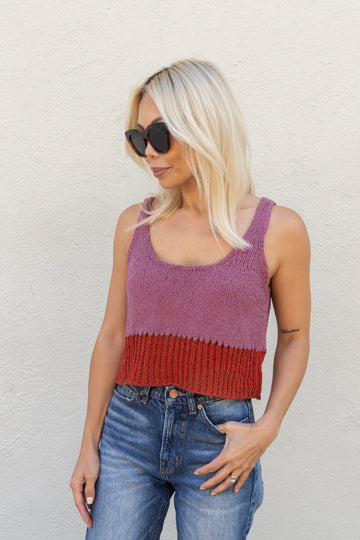 loose weave sweater tank