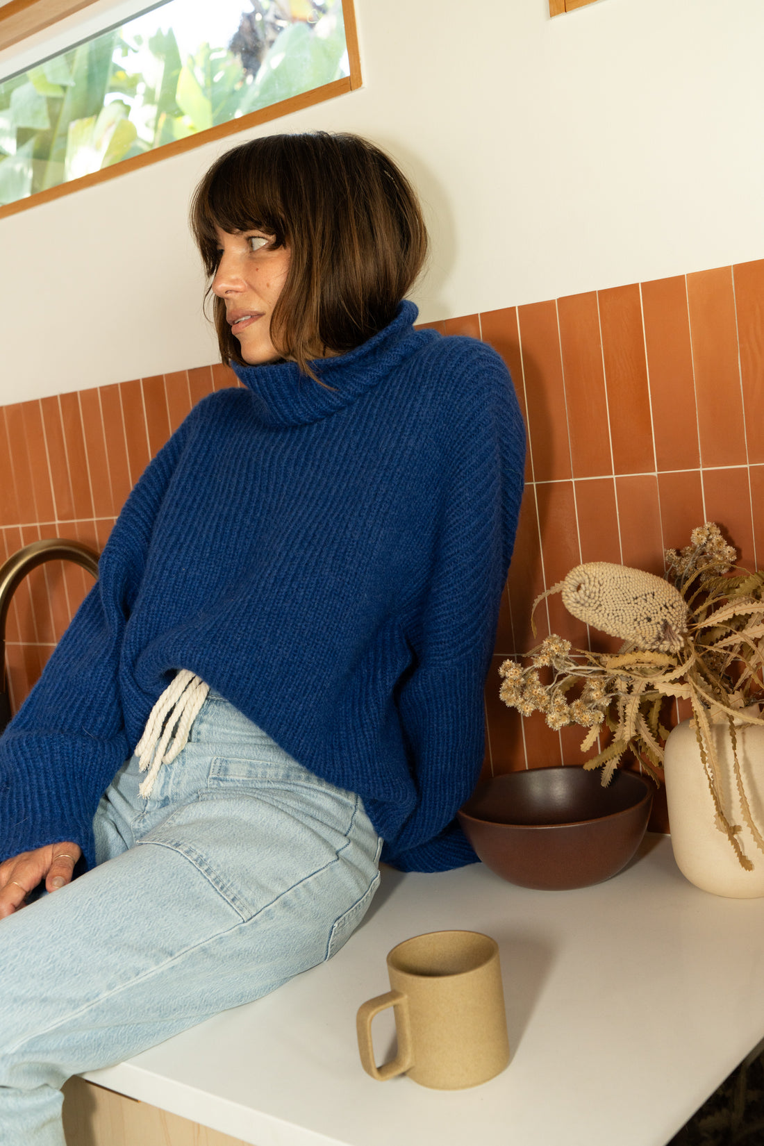 Boxy Turtle Neck Sweater