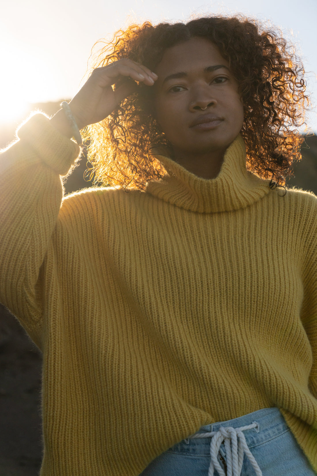 Boxy Turtle Neck Sweater