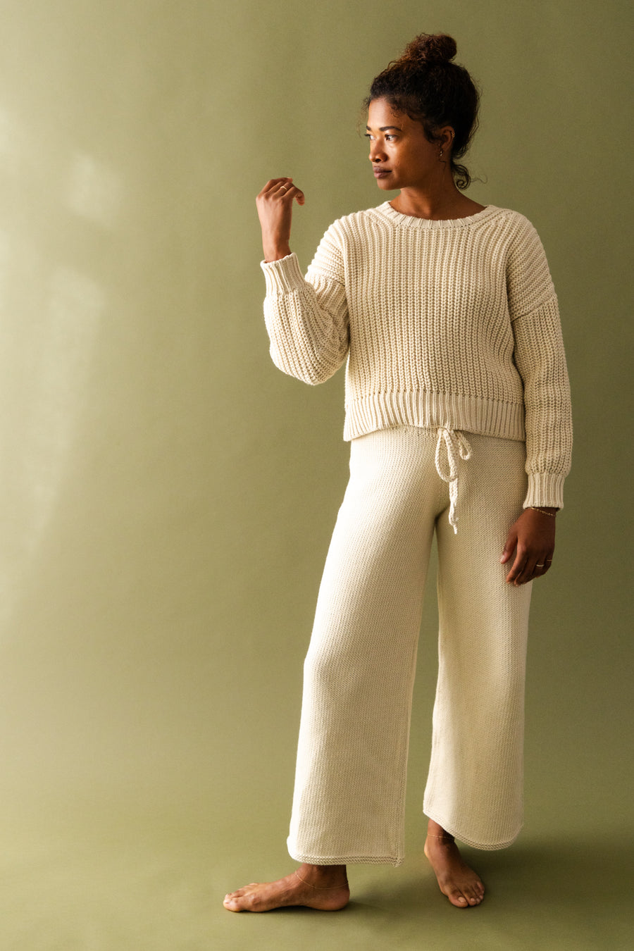 Organic Cotton Knit Sweater Pant