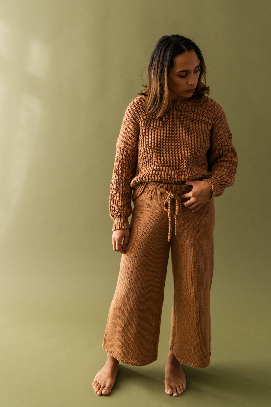 Organic Cotton Knit Sweater Pant