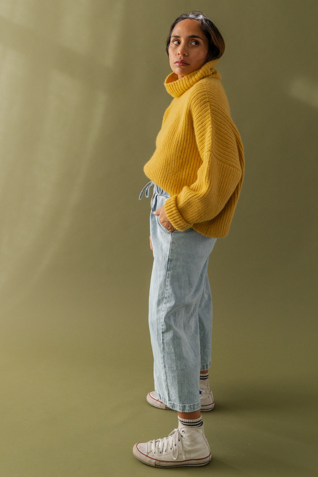 Boxy Turtle Neck Sweater