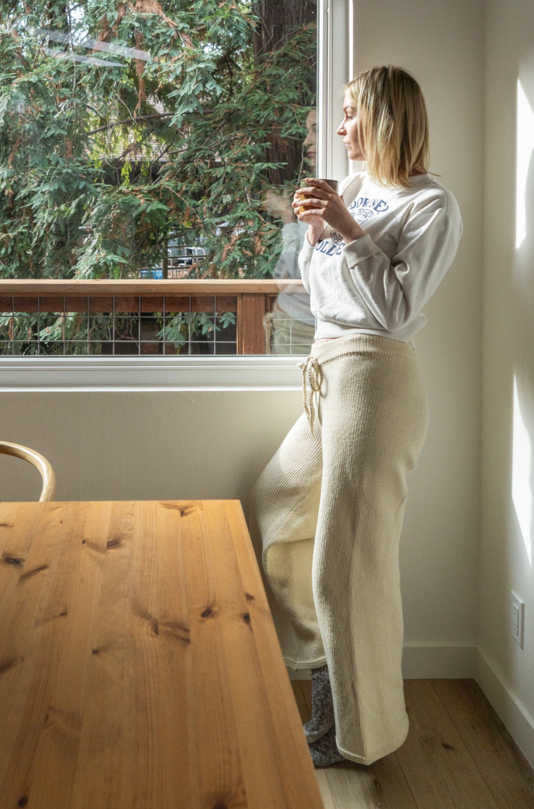 Organic Cotton Knit Sweater Pant | petite