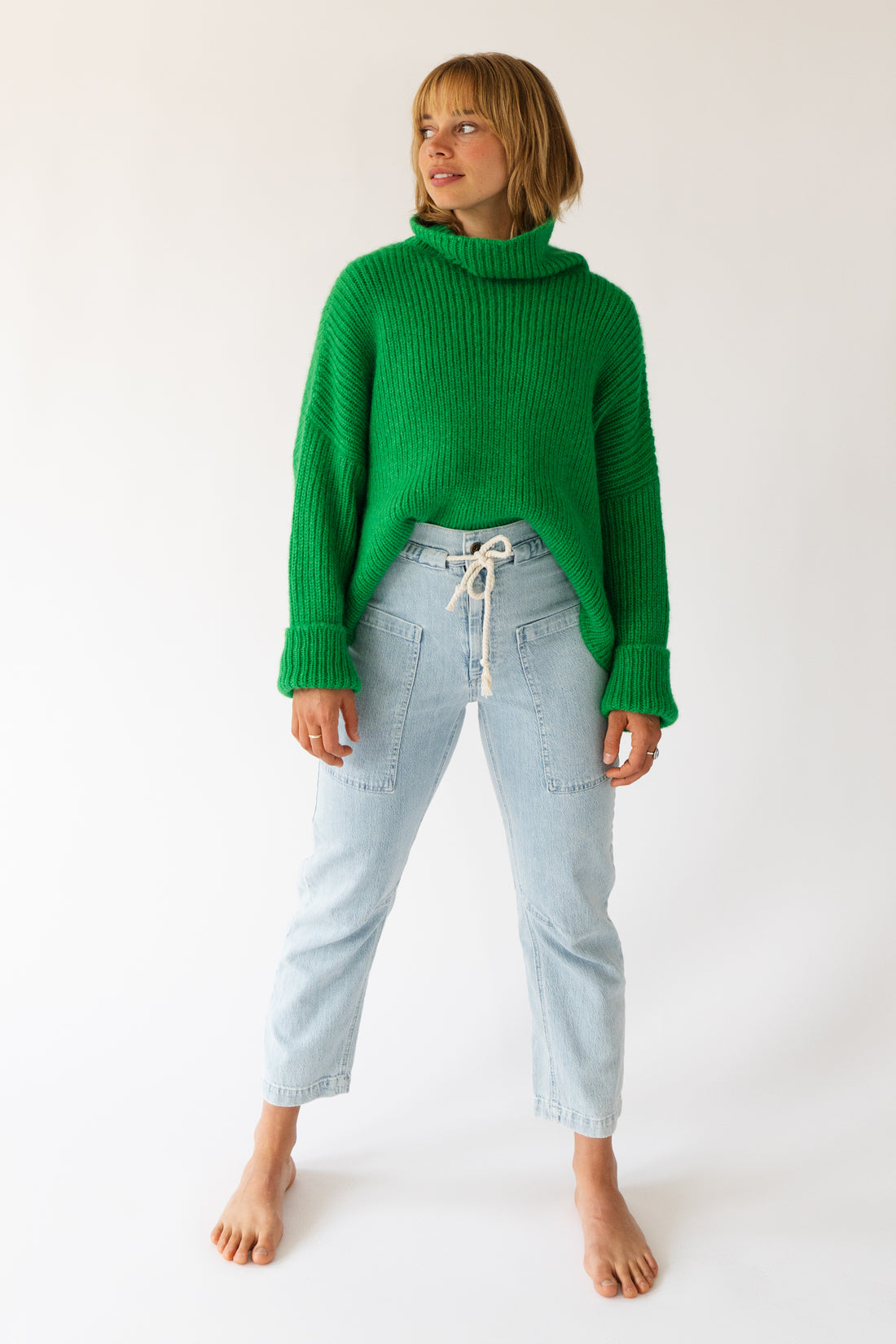 Boxy Turtle Neck Sweater