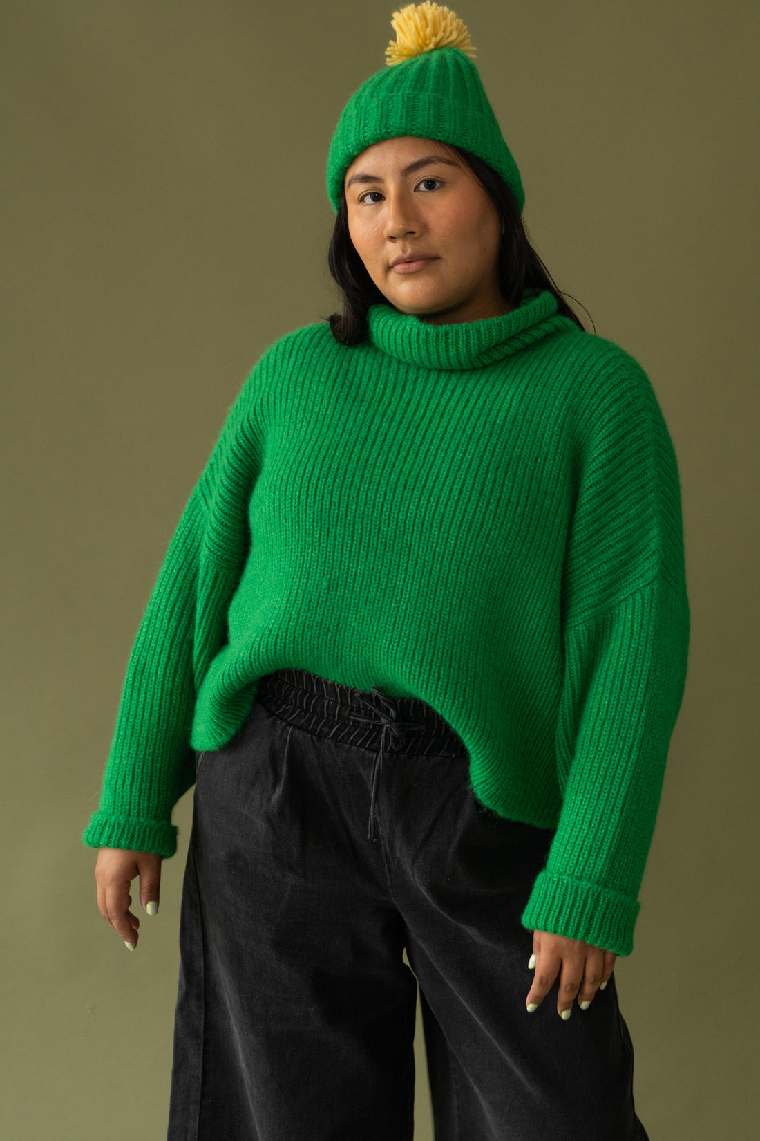 Boxy Turtle Neck Sweater